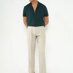 showoffff SHOWOFF Green Crepe Relaxed Fit Shirt image 5