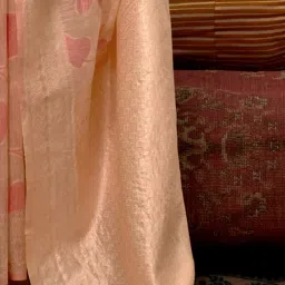 Saree Mall Beige Woven Sarees With Unstitched Blouse image 5