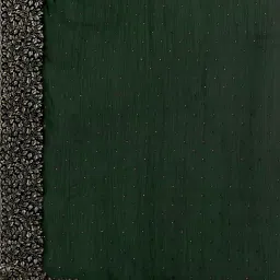 Saree Mall Green Embroidered Sarees With Unstitched Blouse image 5