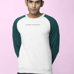 Urban Ranger by Pantaloons White & Green Regular Fit Colour Block Sweatshirt-picture-38