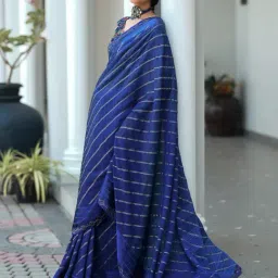 Saree Mall Navy Blue Georgette Self Saree with Blouse Piece-image-32