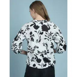 Winza Designer White Printed Top image 2