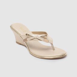 Inc 5 Women Solid Wedge Sandals with Bow Detail & Glittery Effect-picture-45