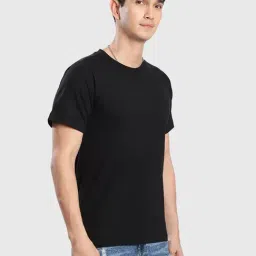 Bene Kleed Men Black Cotton Lycra T-Shirt image 3