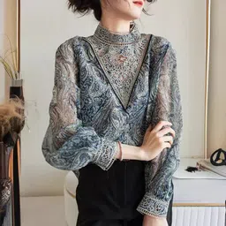 StyleCast Women Printed High Neck Long Sleeves Tops-picture-42