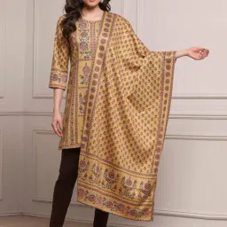 Biba Mustard Yellow Dyed Dupatta image 2