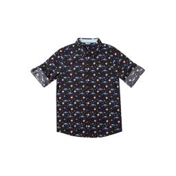 Allen Solly Junior Black Printed Full Sleeves Shirt-picture-42