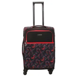Nasher Miles Bristol Expander Soft-Sided Polyester Check-in Luggage Black Orange 24 inch |65cm Trolley Bag-image-35