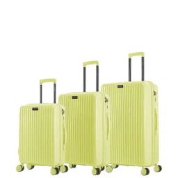 Nasher Miles Pondicherry Hard-side Polypropylene Set of 3 Lime Yellow Trolley Bags(55,65 &75Cm)-picture-1