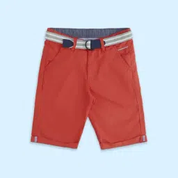 Pantaloons Junior Red Cotton Regular Fit Shorts-picture-22