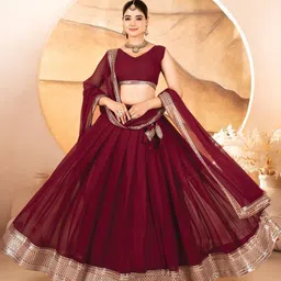 PAYAL CREATION Unstitched Lehenga & Semi-Stitched Blouse With Dupatta-image-63