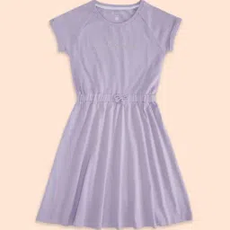 Pantaloons Junior Lavender Cotton Printed Dress-picture-25