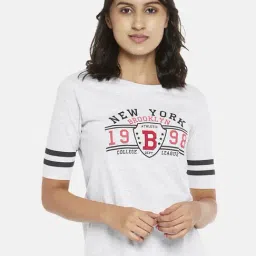 Ajile by Pantaloons Grey Graphic Print T-Shirt-picture-34