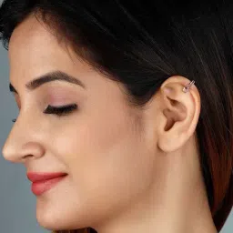 GIVA 92.5 Sterling Silver Polaris Earrings for Women image 2