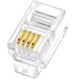 FEDUS RJ9 Modular Phone Headset 4P4C Plug Jack Connector Transparent (Pack of 150 Pcs)-picture-12