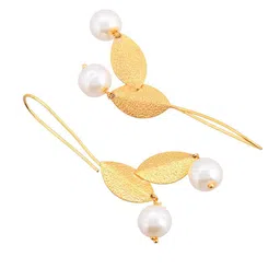 Silvermerc Designs Gold-Plated Beaded Square Brass Drop Earrings image 4