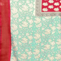 J 6 DESIGNER Floral Printed Bandhani Saree image 3