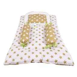 Babytoons Bedding Set for New Born Baby Gadda with Pillow & Side Bolsters (0-6 Months) Green-picture-14