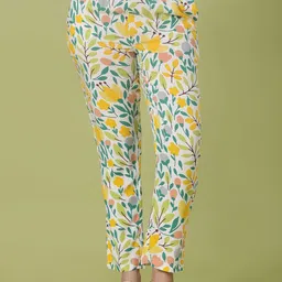 V-Mart Women Floral Printed Mid-Rise Trousers-picture-34