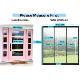 Stylista Transparent Insulated Magnetic Door Curtain - 70 x 80 inch - PVC thickness 0.2mm-picture-29