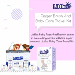 Littloo Combo of Finger Toothbrush and Travel Kit for babies (Toothbrush + Travel Kit) image 2