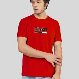 Greylongg Men Graphic Printed Round Neck Cotton T-shirt-image-99