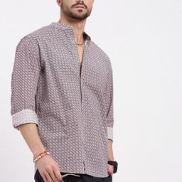 SHOWOFF Men Smart Slim Fit Opaque Printed Casual Shirt-picture-47