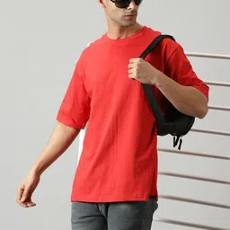 TEEFOX Men Typography Printed Drop-Shoulder Sleeves T-shirt image 3