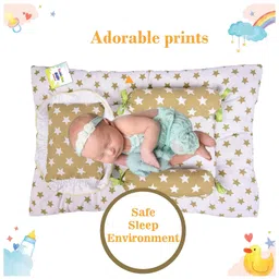 Babytoons Bedding Set for New Born Baby Gadda with Pillow & Side Bolsters (0-6 Months) Green image 5