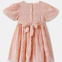 R&B Kids Pink Embroidery Regular Fit Dress image 2