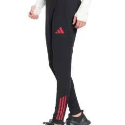 Adidas Black Slim Fit Printed Sports Trackpants image 3