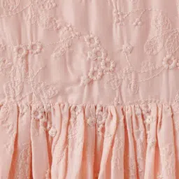 R&B Kids Pink Embroidery Regular Fit Dress image 5