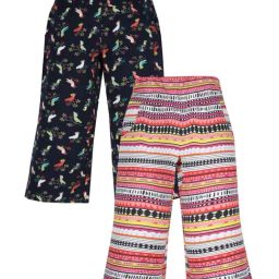 Plum Tree Kids Pink & Navy Cotton Printed Palazzo (Pack of 2)-picture-11