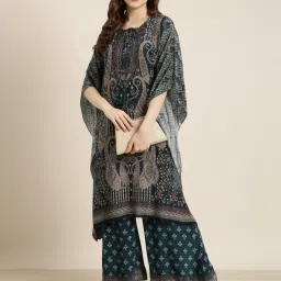 showoffff SHOWOFF Blue Printed Co-Ord Set image 5