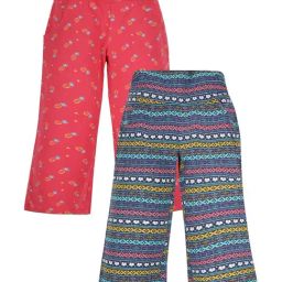 Plum Tree Kids Navy & Pink Cotton Printed Palazzo (Pack of 2)-picture-42
