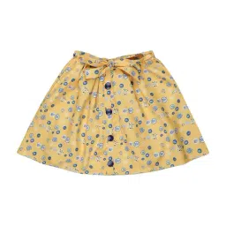 Elle Kids Yellow Printed Skirt-image-92