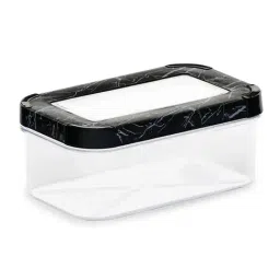 @home Nilkamal Black Polypropylene Ebony Rectangular Canister Storage Container-image-8