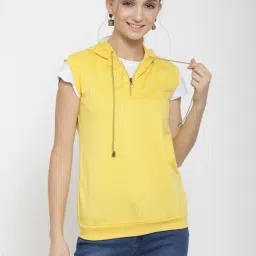 Belle Fille Yellow Regular Fit Sweatshirt-image-60