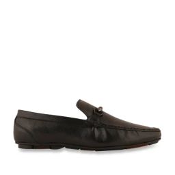Pelle Albero Men's Black Casual Loafers-picture-4