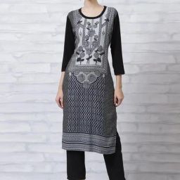 Rangriti Black Printed Straight Kurta-picture-49
