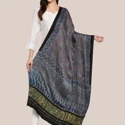 Dupatta Bazaar Indigo Printed Dupatta-picture-27