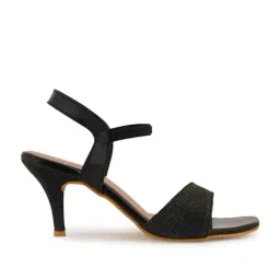 Scentra Women's Black Ankle Strap Stilettos-image-89