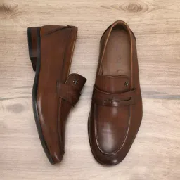 Louis Philippe Men's Brown Formal Loafers-image-54