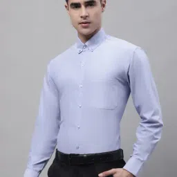 Jainish Blue Pure Cotton Regular Fit Shirt-image-32