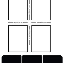 Nestroots Bouquet of Colorful Flowers White Frame Floral Canvas Wall Painting - Set of 4 image 5