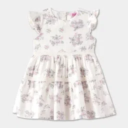 R&B Kids Ivory Floral Regular Fit Dress-picture-39