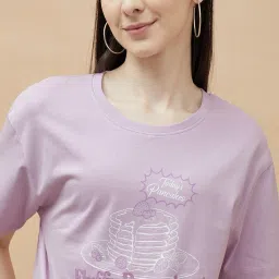 Fame Forever by Lifestyle Purple Solid T-Shirt image 5