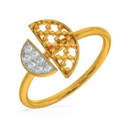 Kisna Diamond & Gold Jewellery Rosalie 14k (585) Diamond & Gold Ring For Women-picture-36
