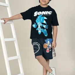 Kidsville Sonic Modern Printed Oversized T-Shirt for Boys image 4