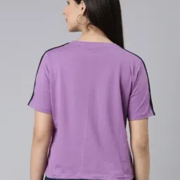 Kryptic Purple Cotton Printed T-Shirt image 2